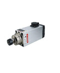 7.5kw Er32 Air Cooled CNC Router Spindle Motor With Top Shelf Ceramic Ball Bearings And Rock Solid Precision For Smooth Heavy Duty Milling Projects At 220v Or 380v side view showing spindle assembly and ER32 collar.