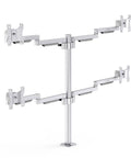 Transform Your Workspace Into A Slick Powerhouse With This Badass Aluminum Dual Monitor Mount Flex Arm Featuring Heavy Duty Smooth Tilt Rotate Adjustment Built For LCD Computer Displays And Modern Desk Setups Everywhere.