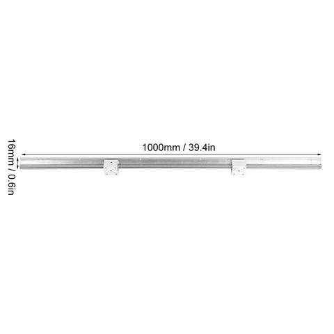 Heavy Duty Metal Linear Guideway Rail Kit With Two Precision Sliding Blocks And Rust Resistant Aluminum Stand for 1000mm rail