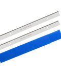 Beefed Up 10 Inch Jointer Planer Knife Set For Home Woodworking, Premium High Speed Steel Blades, Ultra Sharp Replacement Blades For 10 Inch Planer Jointers, 2 Pack With Plastic Case, 2 HSS blades and blue case