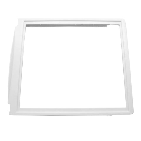 Easy Fit Crisper Pan Cover For Fridge Frigidaire 16.5 X 15.625 In Plug And Play Replacement with part numbers frame view