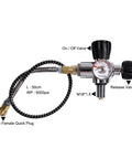 Regulator valve for Beefy 3L 4500Psi Carbon Fiber Air Tank For PCP Air Rifles And Scuba Gear with M18 thread and quick plug.