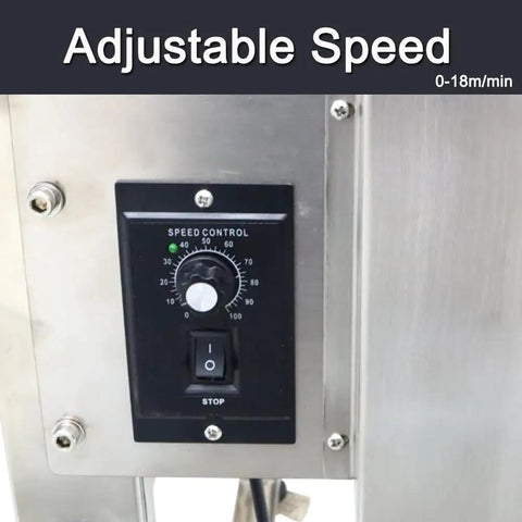 Speed control panel of Industrial Electric Conveyor Belt System With Cleated PVC Belt, 47.2 Inches Long And 7.8 Inches Wide, 110V 60Hz 60W