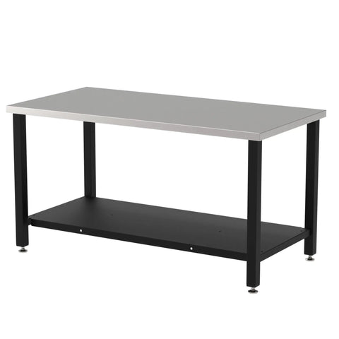 Rock Solid Metal Fabrication Prep Table For Classrooms And Shops, 60 Inch Long By 30 Inch Deep By 36 Inch High, Carbon Steel Top