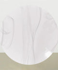Kickass Lazy Susan Turntable For Dining Tables Featuring Smooth Spinning Motion And Top Tier Marble Look Serving Tray Huge Crowd Pleaser For Kitchens Hotels And Big Family Reunions White Gray, round marble design.