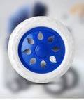 2 Pack Heavy Duty Luggage Caster Wheels 6.3 Inch Diameter Replacement For Travel Trolleys blue hub white tread