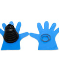 DIY Split CV Boot Repair Kit For Front Wheel Drive Cars, Universal Boot Replacement For 18 to 25mm Shafts And 95 to 116mm Joints on blue gloves