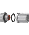 Myers Scru Tite Four Inch Zinc Conduit Hub Featuring Insulated Throat and Rock Solid Grounding Design, parts with rubber seals.