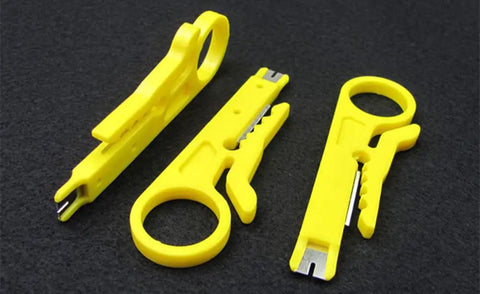 Three Pack Handy Network Wire Stripper Punch Down Cutter For RJ45 Cat5 Cat5e Cat6 Data Cables And Telephone Cables UTP Cable Easy To Use