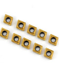 Set of 10 Carbide Turning Inserts CCMT060204 Multilayer Coated For CNC Lathe Turning Fast Cutting Speeds Long Life Low Friction