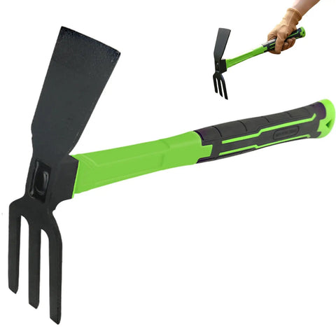 Heavy Duty Pickaxe For Digging With Non Slip Handle 16.9 Inch Double Sided Garden Mattock, displayed on white background