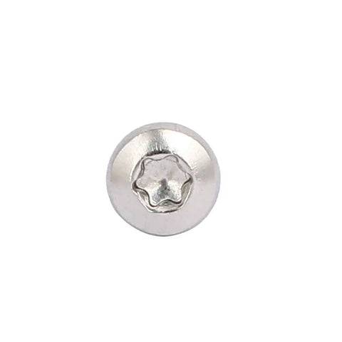 Top Shelf M3 X 5Mm Button Head Torx Screws Featuring T10 Drive in stainless steel with a polished silver finish.