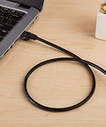 Cat6 Ethernet Patch Cable, 3 Foot, Snagless RJ45 With Gold-Plated Connectors connected to laptop for home networking.