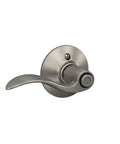Accent Door Lever Privacy Lock for Bedroom and Bathroom in Satin Nickel Finish Easy Install With Self Aligning Screws 5.5 Inch