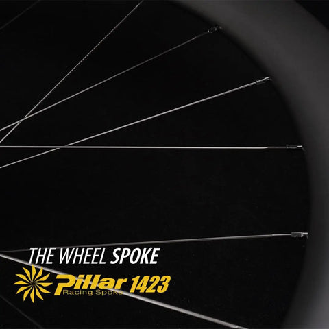 Close-up of wheel spokes on Tubeless Compatible Clincher Road Disc Carbon Wheelset 38mm Depth And 28mm Width Ceramic Bearings