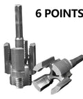 1 Pc Portable Electric Pipe Threading Tool Kit For 1/2 And 3/4 Inch PVC Plastic Pipes Durable Re threading Adapter silver finish