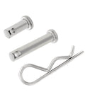 12Pcs 304 Stainless Steel M3 X 65 And M8 Clevis And Hitch Pin Assortment Kit with clevis pins and hairpin fasteners displayed