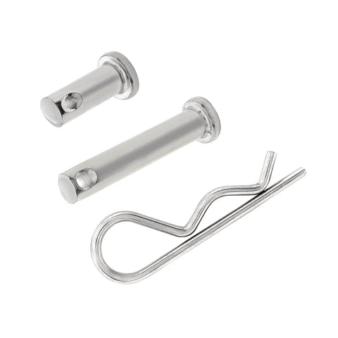 12Pcs 304 Stainless Steel M3 X 65 And M8 Clevis And Hitch Pin Assortment Kit with clevis pins and hairpin fasteners displayed
