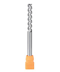 SpeTool 1/4 in shank carbide end mill for aluminum, 3-flute, 3.5 in long, orange holder.