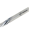Pro Grade Solid Carbide Downcut Router Bit With 0.250 Inch Cutting Diameter And 1.250 Inch Cutting Length For Wood Plastic Aluminum And Composite Materials, 3.000 Inch Overall Length, 1 Flute, Built Tough
