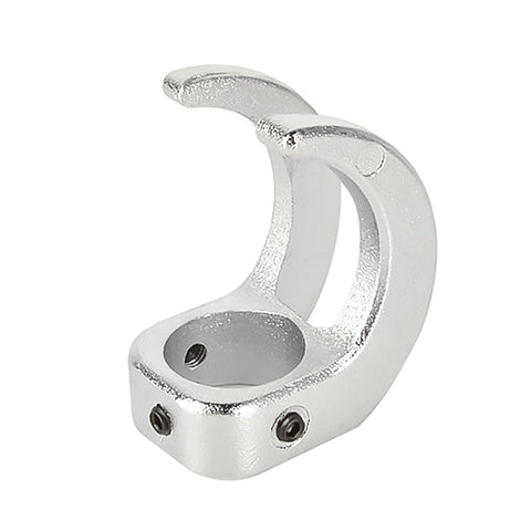 Close-up of adjustable welding corner clamp, silver heavy duty steel, lightweight and portable. Great for precise angles and fast positioning.