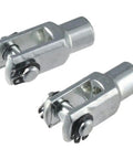 Heavy Duty Iron Air Cylinder Rod Clevis End Y Connector 28mm Length M6x1 Female Thread 2 Pack Durable Pneumatic Joint For 16mm Bore Cylinders Built Tough, two silver clevis ends