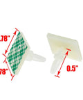 Peel And Stick 30 Piece PCB Standoffs 0.5 Inch Thick Spacers with dimensions 0.78" x 0.5" for circuit board setup.