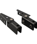 Two Pack Non Perforated Glass Door Hinge For 5 To 8mm Glass No Drill Side Mount Clip Sturdy Stainless Steel Black Finish