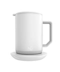 Heavy Duty 12 Oz Stainless Steel Self Heating Coffee Mug With Lid And Smart Charging Coaster Keeps Your Brew Sweet All Day Long No Sweat Operation For Daily Grind on charging dock.