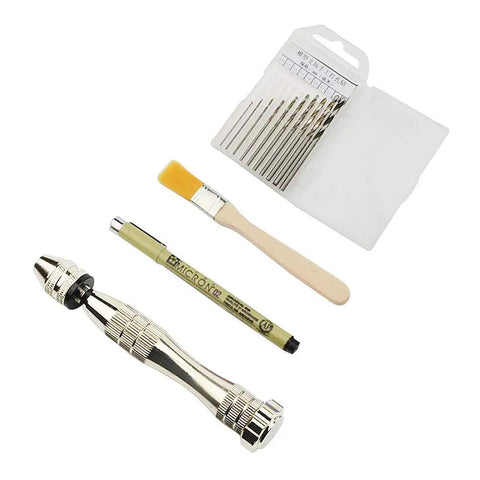 Dope 28 Piece Model Tools Kit For Gundam And Car Model Building with precision drill, pen, and brush