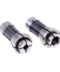 Two Piece Die Grinder Collet Set One Eighth Inch And One Quarter Inch Carbon Steel Chuck With Four Jaw Construction For Strong Grip