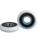 Super Dope 10 Pack Of Circular Arc Plastic Coated Bearings 6202RS showing two sealed nylon coated bearings for improved durability.