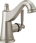 Single Hole Bathroom Faucet In SpotShield Brushed Nickel With Drain Assembly And Worry Free Drain Catch One Handle Design InnoFlex