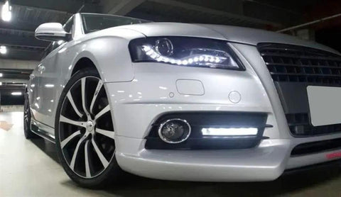 Front view of car equipped with Fits Any Ride LED Daytime Running Light Auto On Off Controller Module Box Relay For Cars And Trucks Dual 12W Output Engine Synced Auto On Off Easy Install For Any Vehicle With DRLs