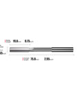 4.2mm Chucking Reamer HSS With Straight Flutes For Lathe Milling, Pro Grade Precision, 0.165 Inch Cutting Diameter, 75mm Length