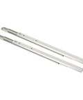 Rugged Three Fold Full Extension Drawer Slides Side Mount 400mm Ball Bearing Runners For Cabinets RVs Medical Carts And Electronics Enclosures Zinc Plated Steel With Smooth Glide shown in a pair
