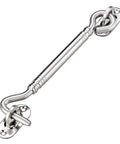 Premium Heavy Duty Stainless Steel Sliding Barn Door Latch With Secure Hook And Eye Lock Featuring Smooth Glide Mechanism and Rock Solid Build For Fences Sheds And Outdoor Security Gates - close-up view