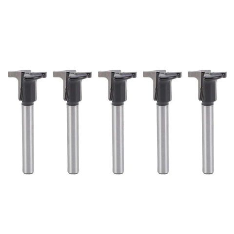 Five Aramox T Shape Arc Bending Router Bit Kit built from top tier cemented carbide for woodworking.