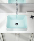 Star Macarons Candy Sandy Series Dope Tempered Glass Vessel Sink In Ice Cream Swirl on white vanity top from above