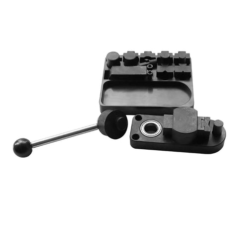 Multi Functional Ring Bending Tool For Jewelry Making, Heavy Duty Metal Ring Bender With 7 Post Molds And 6 Nylon Dies visible
