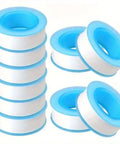 Plumbing Pro Thread Seal Tape For Leaks, PTFE Pipe Sealant Tape For Water Lines, Half Inch Thread Seal, Leak Proof, Durable And Flexible, 10 Roll Pack For Home And Commercial Use