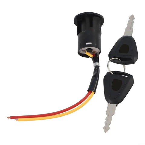 Durable Ignition Switch Lock Replacement For E Bikes Electric Scooters And Tricycles With 2 Wire Key Start Plastic Metal Build Easy Install