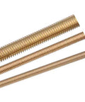 Close-up of brass M5x50mm stud bolts from Brass M5x50mm Stud Bolt Kit Full Threaded Rods With 5 Studs 10 Hex Nuts 10 Washers DIY Ready Hardware