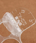 Close-up of 2 Pack Acrylic Circle Template For Leatherworking, Round Corner Ruler And Template Set, Easy Peasy Stitching Guide TX070