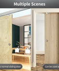 60 Inch Commercial Grade Aluminum Pocket Door Track Kit with Ceiling Mount Box Rail Sliding Hardware, installed in modern home