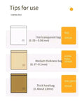 Tips for use of Portable Double Function Bag Sealer And Cutter With Usb Cable for different bag thicknesses.