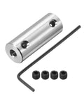 3Mm To One Eighth Inch Bore Rigid Shaft Coupling With Set Screw, Aluminum Alloy, 26Mm Length, 10Mm Outer Diameter with wrench