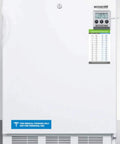 Pro Grade White Upright Freezer Thirty Two Inches Tall Ada Accessible Build with lock and external temp readout.