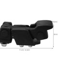 Heavy Duty Rubber Toggle Latch Buckle For Cabinet And Motorcycle Trunk, M6 And M8 Size Fits Perfectly durable black clasp with dimensions shown.