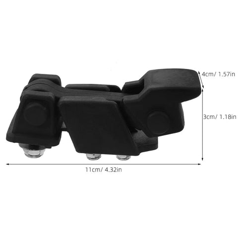 Heavy Duty Rubber Toggle Latch Buckle For Cabinet And Motorcycle Trunk, M6 And M8 Size Fits Perfectly durable black clasp with dimensions shown.